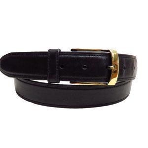 Black Leather Belt Solid Brass Buckle Nice Belt Leather
